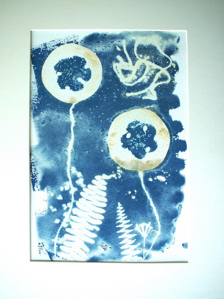 Original Cyanotype by Visvanath. K "Mythical Reveal 7" - 2023 - size: 21 x 29,7 cm