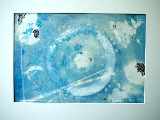 Original Cyanotype by Julie "Mythical Reveal 12"  - 2023  -  size : 21 x 29,7 cm
